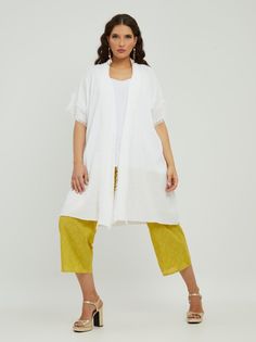 Кардиган женский MAT fashion Plus size_5006 белый L/XL
