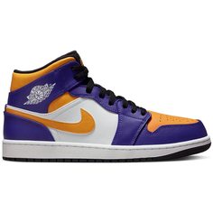 Кеды мужские Jordan AIR JORDAN 1 MID фиолетовые 42.5 EU