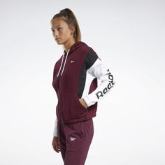 Толстовка Reebok для женщин, FU2189, Maroon, размер S