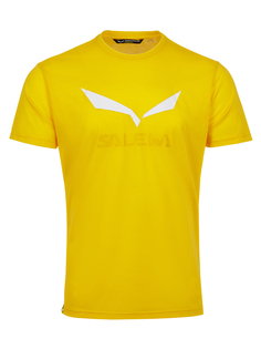 Футболка мужская Salewa Solidlogo Dry M T-Shirt желтая L