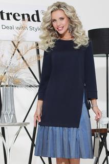 Платье женское DSTrend Вдохновение сезона синее 50