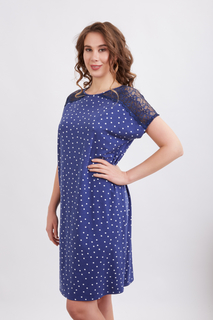Туника домашняя женское Литвин 0566 синее 2XL