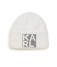 Шапка бини женская Karl Lagerfeld L2KH7101 молочная, one oize