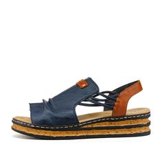 Сандалии женские Rieker 62962-14 синие 39 RU