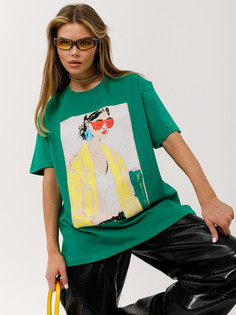 Футболка женская Little Secret uz200425 зеленая ONE SIZE