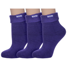 Комплект носков женских Hobby Line 3-018-2 фиолетовых 36-40