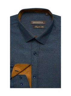 Рубашка мужская Imperator Twist 14-sl синяя 42/170-178