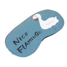 Маска для сна Nice flamingo голубая No Brand