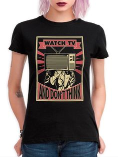 Футболка женская DreamShirts Studio Смотри телевизор и не думай DSN-489991-1 черная XL