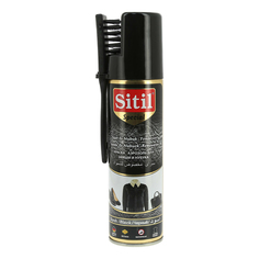 Краска-аэрозоль для обуви Sitil для замши и нубука с щеткой в комплекте черная 250 мл