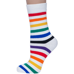 Носки унисекс Hobby Line 80126 белые; разноцветные 36-40