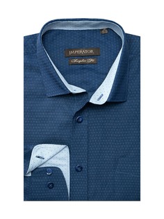 Рубашка мужская Imperator Vichy 3-sl синяя 42/178-186
