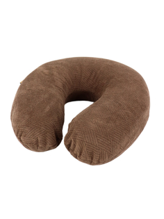 Подушка для путешествий на шею LuxAlto с эффектом памяти 28x28x8 см, Бежевая, 13632