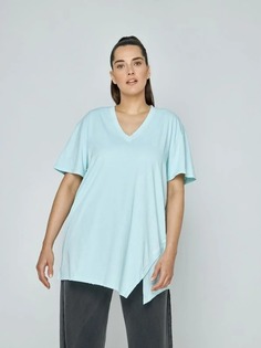 Футболка женская MAT fashion Plus size_1110 голубая S/M