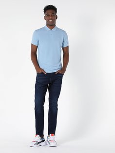 Футболка мужская Colins CLTKTTSHM0766200_Q1.V1 голубая XXL Colins