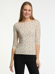 Лонгслив женский oodji 24211001-3B бежевый XL