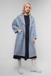 Пальто женское Belucci BL22016160-009 голубое 50 RU