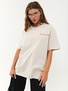 Футболка женская Little Secret uz200422 бежевая One Size