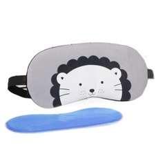 Маска для сна Hedgehog серая No Brand