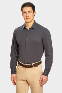 Рубашка мужская Kanzler 2S-418RL-1122-23 коричневая 43