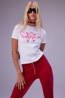 Футболка женская Juicy Couture JCWC222030/117 белая 42 RU