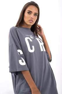 Футболка женская Little Secret 021064 серая oversize
