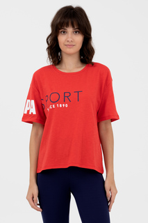 Футболка женская U.S. POLO Assn. G082SZ011-000-1581012-MAKSU-S красная S