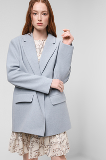 Пальто женское Belucci BL22016175-009 голубое 48 RU