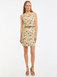 Платье женское oodji 12C00002B бежевое 36 EU