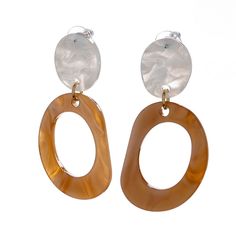 Серьги из бижутерного сплава с акрилом Moon Paris ML-23.03-008