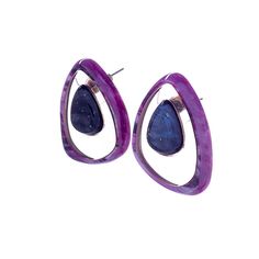 Серьги из бижутерного сплава с акрилом Moon Paris ML-22.10-021