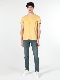 Футболка мужская Colins CL1058592_Q1.V1_DYL желтая 3XL