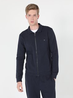 Олимпийка мужская Colins CL1060204_Q1.V1 синяя XXL