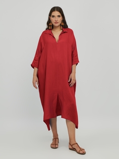 Платье женское MAT fashion Plus size_7071 красное onesize