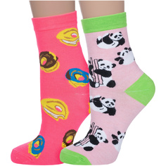 Комплект носков женских Hobby Line 2-ХЛЖ разноцветных 36-40