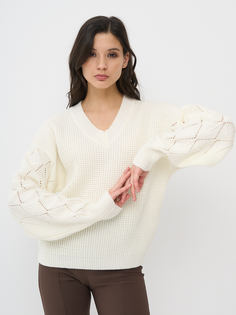 Пуловер женский VAY 5222-41218 белый 56 RU