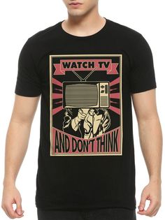 Футболка мужская DreamShirts Studio Смотри телевизор и не думай 2 черная M