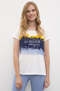 Футболка женская U.S. POLO Assn. g082sz0110orlak белая XL