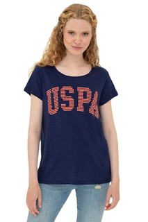 Футболка женская U.S. POLO Assn. g082gl0110e-gean-iy021 синяя L
