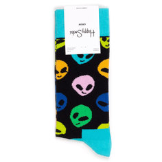 Носки унисекс Happy Socks Пришельцы черные 41-46