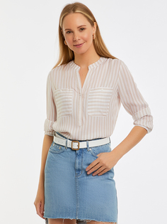 Блуза женская oodji 11411236 бежевая 40