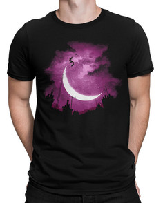 Футболка мужская DreamShirts Studio Ночной Скейтборд 358-mooncity-2 черная XL