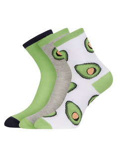 Комплект носков женских oodji 57102466T3 разноцветных 35-37