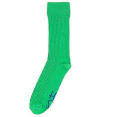 Носки унисекс Happy Socks Solid-Rib зеленые 41-46
