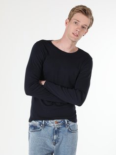Лонгслив мужской Colins CL1051052_Q1.V1 синий M Colins