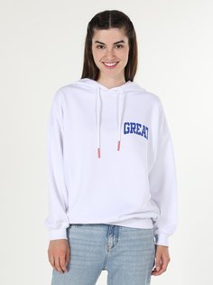 Толстовка женская Colins CL1060169_Q1.V1 белая M-L