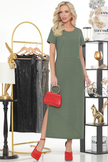 Платье женское DSTrend Яркие каникулы зеленое 54 RU