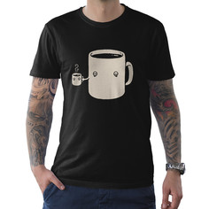 Футболка мужская DS Apparel Чашка Кофе 9899086-2 черная 3XL