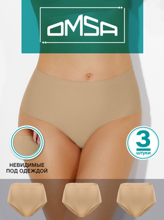 Комплект трусов женских Omsa БOmD_B Invisible 2233-01SS бежевых M