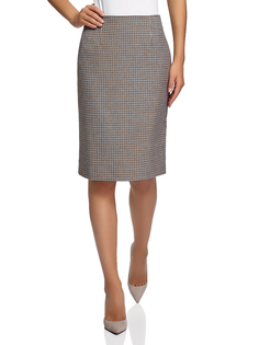 Юбка женская oodji 21600282-4B бежевая 44 EU